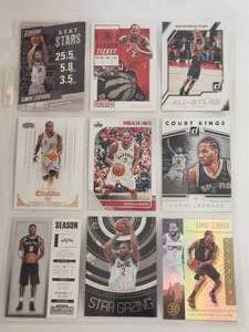 lot 56 image: Album Sleeve of 9 Kawhi Leonard Cards