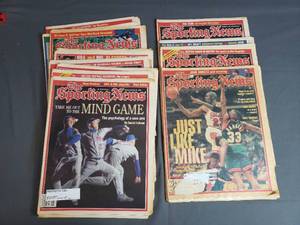 lot 68 image: Lot of 11 Sporting News Magazines Mid 90s