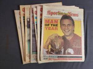 lot 74 image: Lot of 7 The Sporting News from the Late 80s