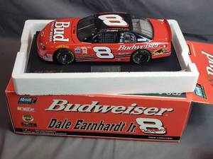 lot 97 image: Dale Earnhadt Jr. Bud #8 Race Car 118 Scale Replica by Revell