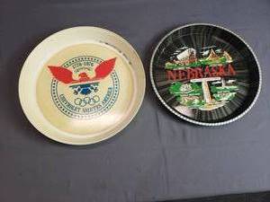 lot 132 image: Nebraska Serving Tray, Chevrolet American Bicentennial Serving Tray