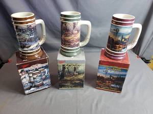 lot 147 image: Lot of 3 Terry Redlin Steins