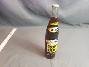 lot 177 image: Vintage A&W Root Beer - Full Bottle