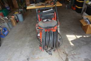 lot 1 image: Shark Model HPB Electric Hot Water Dual Fuel Pressure Washer