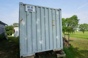 lot 3 image: 40 x 8 Foor Storage Container With Shelving