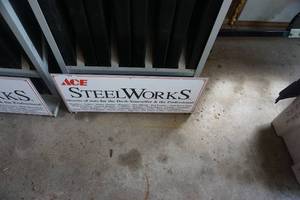 lot 56 image: Ace Hardware Slotted Storage Rack With Brand New Steel ProductsInventory