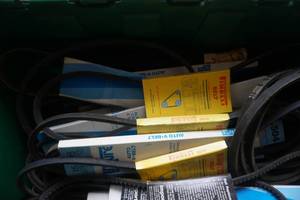 lot 85 image: Large LotTote Full of Automotive V Belts