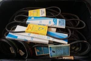 lot 87 image: Large LotTote Full of Automotive V Belts