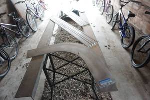 lot 118 image: The Pinski Edge Solid Surface 12 Counter Top Fabrication Work Station