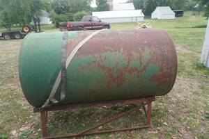 lot 218 image: 300 Gallon Fuel Barrel With Metal Stand
