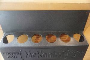 lot 81 image: McKanica Power Can Plastic WallCart Mount Tool Holder