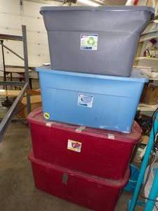 lot 51 image: 4 Large Totes with lids