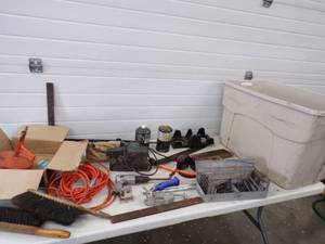 lot 55 image: Assorted Lot of Tools with Tote
