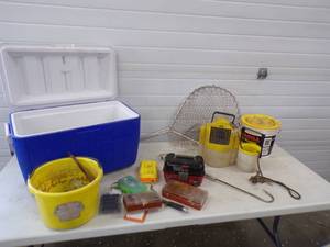 lot 66 image: Fishing Lot with Cooler