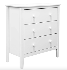 lot 274 image: Adeptus Solid Wood Easy Pieces 3 Drawer Chest - White (OPEN BOX)