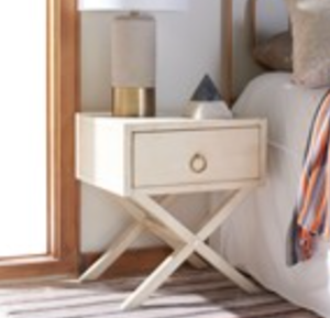 lot 282 image: Odilia 1 Drawer Nightstand in Antique White (OPEN BOX)