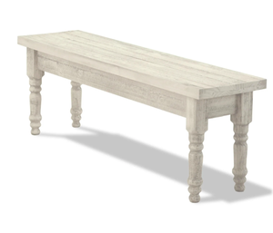 lot 291 image: Grainwood Furniture Valerie Solid Wood Bench - Off-White (OPEN BOX)
