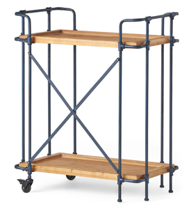 lot 294 image: Kanaan Antique Finish Firwood And Iron Coffee Cart (OPEN BOX)