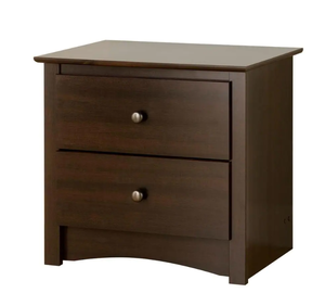 lot 303 image: Prepac Fremont 2-Drawer Espresso Nightstand (OPEN BOX)