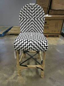 lot 252 image: Safavieh PAT4020A Collection Shea Black and White IndoorOutdoor Counter Stool