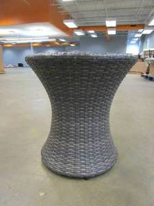 lot 299 image: Christopher Knight Home Adriana Outdoor Wicker Accent Table, Multi-brown (OUT OF BOX)