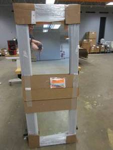 lot 325 image: 54 in x 20 in Pendleton Nickel Framed Wall Mirror