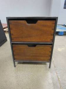 lot 326 image: Clermont Storage Cabinet in Walnut (TOP DRAWER OPENS A LITTLE ROUGH)