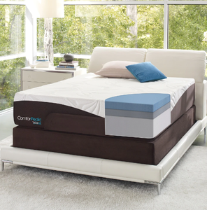 lot 356 image: ComforPedic from Beautyrest 12-inch Gel Memory Foam Mattress Set - King 76 in x 80 in (UNKNOWN IF PLUSH, MEDIUM, FIRM)