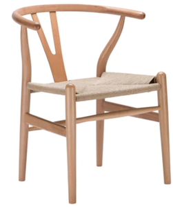 lot 357 image: Set of 2 - Poly & Bark Weave Chair in Natural Wood Color
