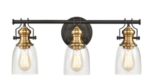 lot 379 image: Chadwick 23 in Wide 3 - Light Vanity Light in Oil Rubbed Bronze (OPEN BOX)