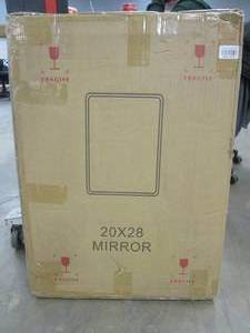 lot 335 image: 20 in x 28 in Rectangular Frameless Mirror