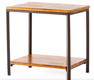 lot 397 image: Christopher Knight Home Ronan Wood Rustic Metal End Table (OPEN BOX)