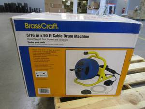 lot 467 image: BrassCraft 516 in. x 50 ft. Cable Drum Machine (OPEN BOX)