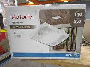 lot 488 image: Broan-NuTone 110 CFM Ceiling Bathroom Exhaust Fan with Light and 1500-Watt Heater (OPEN BOX)