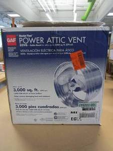 lot 503 image: Master Flow 1600 CFM Silver Electric Powered Gable Mount Gable Louver Vent (OPEN BOX)
