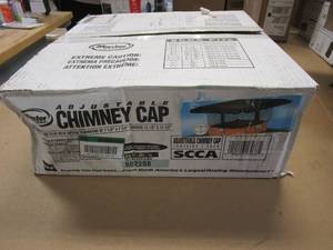 lot 506 image: Master Flow 8 in. x 8 in. Galvanized Steel Adjustable Chimney Cap in Black (OPEN BOX)