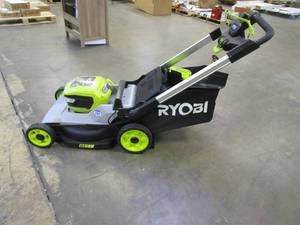 lot 540 image: RYOBI 40V HP Brushless 21 in. Cordless Battery Walk Behind Self-Propelled Lawn Mower with (1) 5.0 Ah Battery and Charger (NEW)