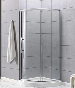 lot 582 image: Glacier Bay Maia 34 in. x 72.80 in. Semi-Frameless Sliding Shower Door in Chrome (SHOWER DOOR ONLY, NO BASE INCLUDED)