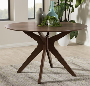lot 555 image: Monte Walnut Finished Wood Dining Table