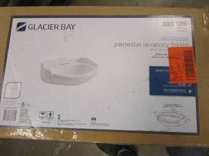 lot 560 image: Glacier Bay Westminster 21 in. Pedestal Sink Basin in White