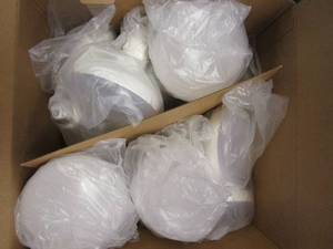 lot 568 image: 75-Watt Equivalent BR40 Dimmable LED Light Bulb Soft White (12-Pack) (OPEN BOX)