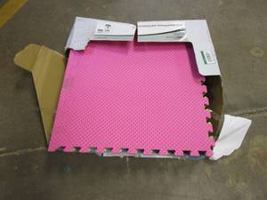 lot 581 image: TrafficMaster Primary Pastel 24 in. x 24 in. x 0.47 in. Foam Playroom Floor Tiles - 12 Pieces
