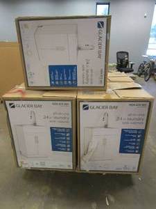 lot 597 image: Laundry Cabinet Pallet - FOR PARTS OR RESTORE