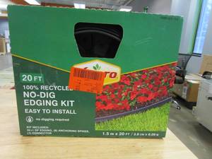 lot 610 image: Vigoro 20 ft. No-Dig Landscape Plastic Edging Kit