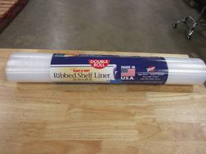 lot 624 image: Plast-O-Mat 24 in. x 20 ft. Clear Ribbed Shelf Liner
