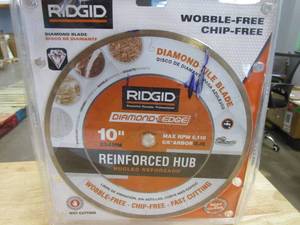 lot 632 image: RIDGID 10 in. Reinforced Hub Tile Diamond Blade