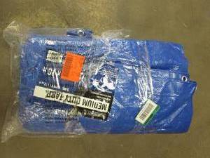lot 650 image: Everbilt 12 ft. x 16 ft. Blue Medium Duty Tarp (OPEN PACKAGING)