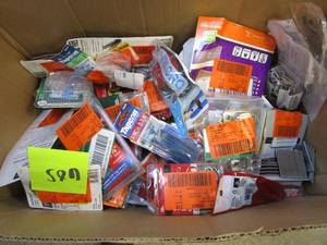 lot 685 image: Small Bin of Fasteners, Screws & More - SOLD AS IS