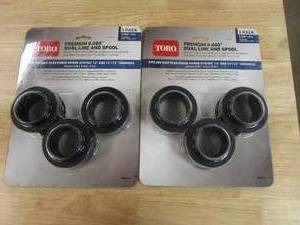 lot 619 image: 2 Packages of - Toro 0.080 in. 60V 13 in. and 15 in. Flex-Force Trimmers Replacement Spool (3-Pack)