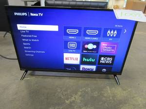 lot 1003 image: Philips 32 Class HD (720P) Smart Roku Borderless LED TV (32PFL6452F7)